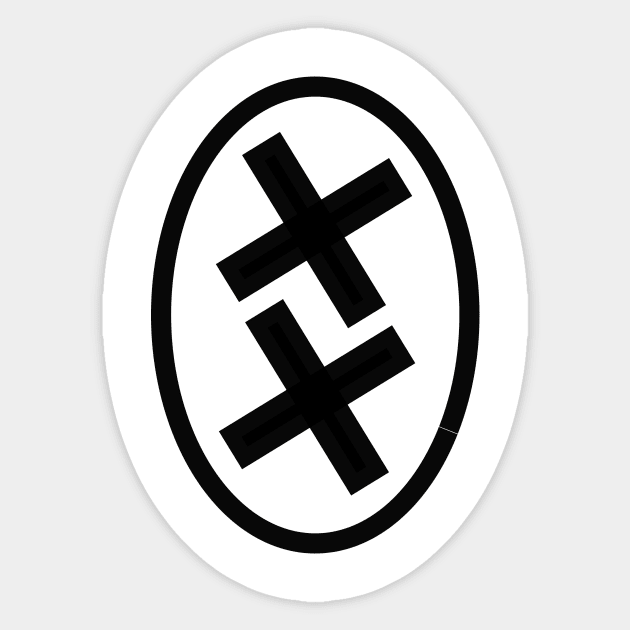 Double Cross Sticker by AlternativeEye